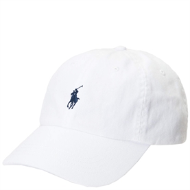Polo Ralph Lauren Cotton Chino Ball Cap, White/Newport Navy